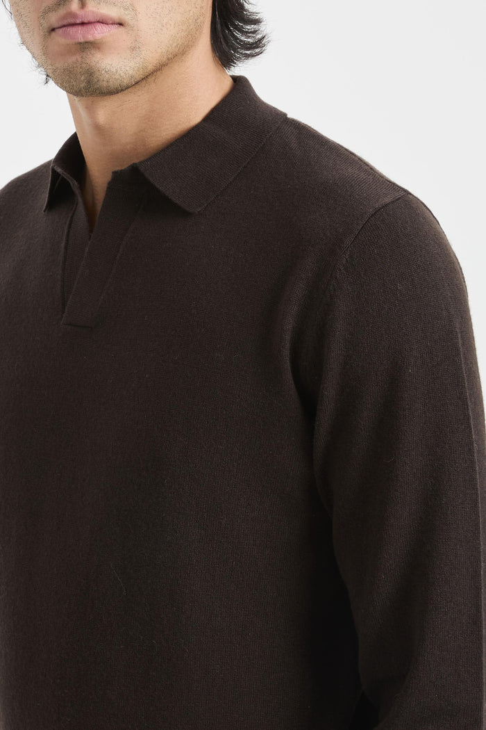 Polo dark brown uomo cov000818h - 6