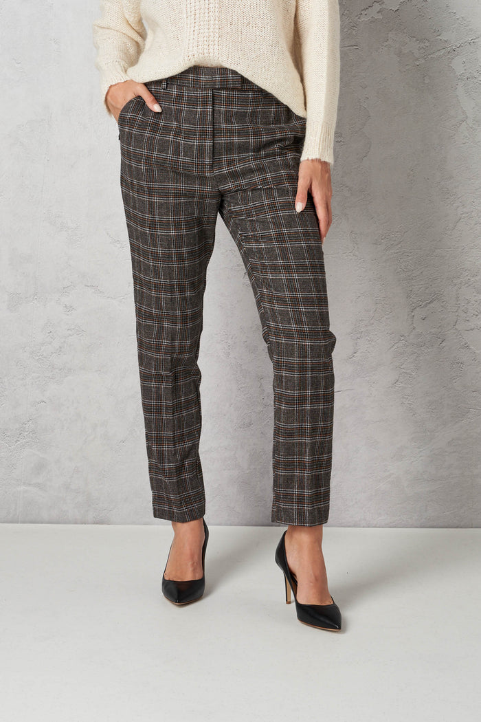 Chino trousers with Prince of Wales pattern-2