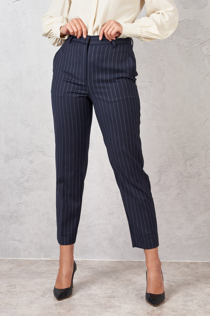 Pinstriped trousers