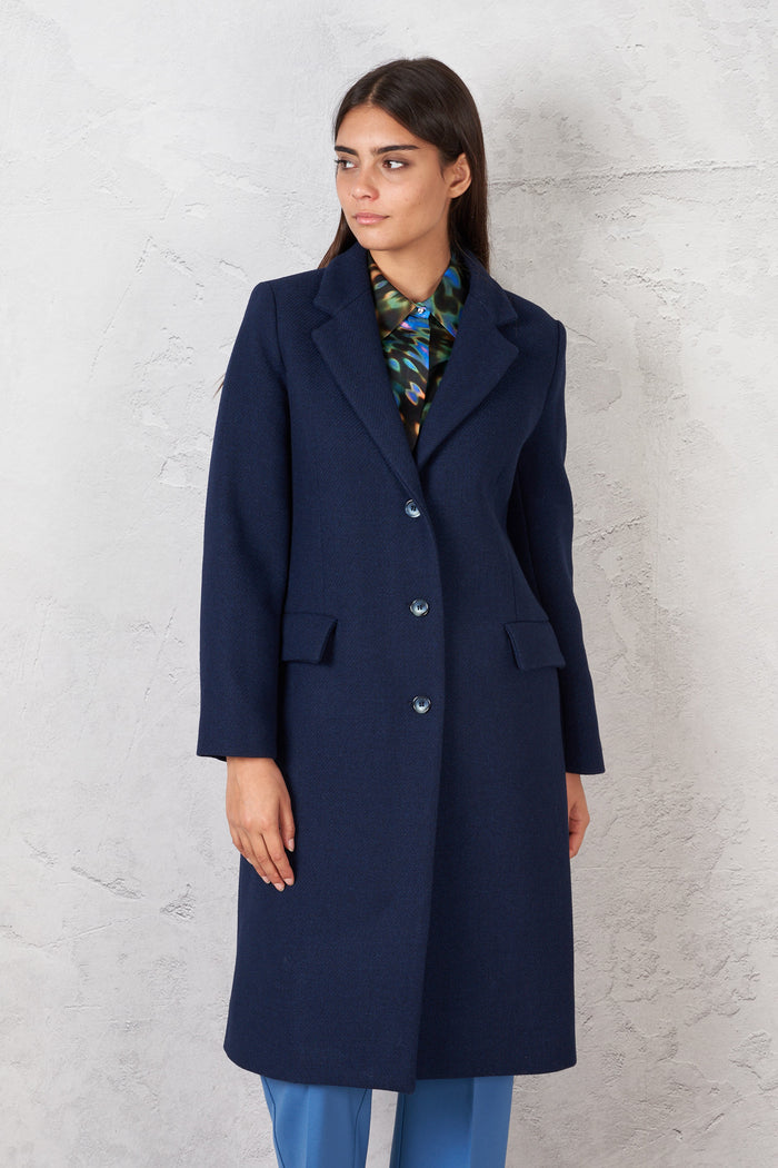 Wool blend midi coat