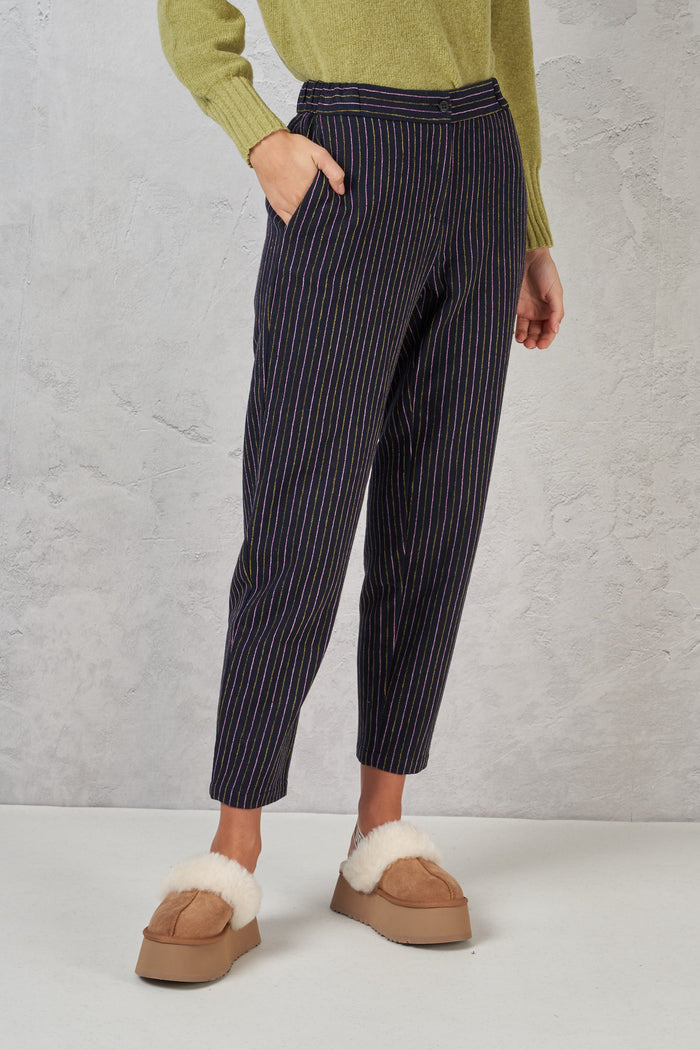 Pinstriped trousers