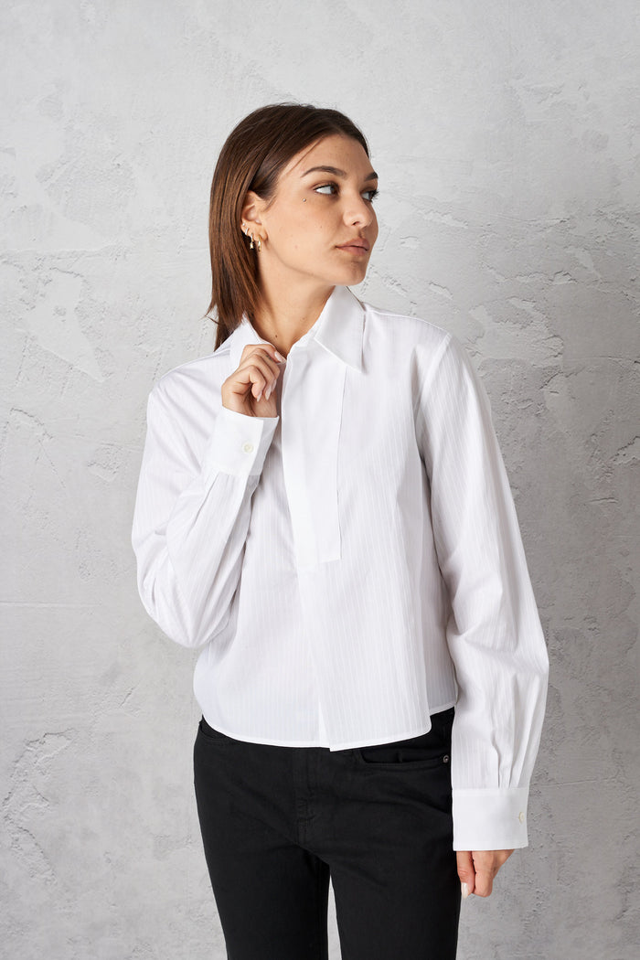 Deconstructed cotton shirt-2