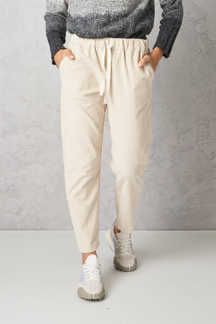 Pantalone jogger velluto di cotone