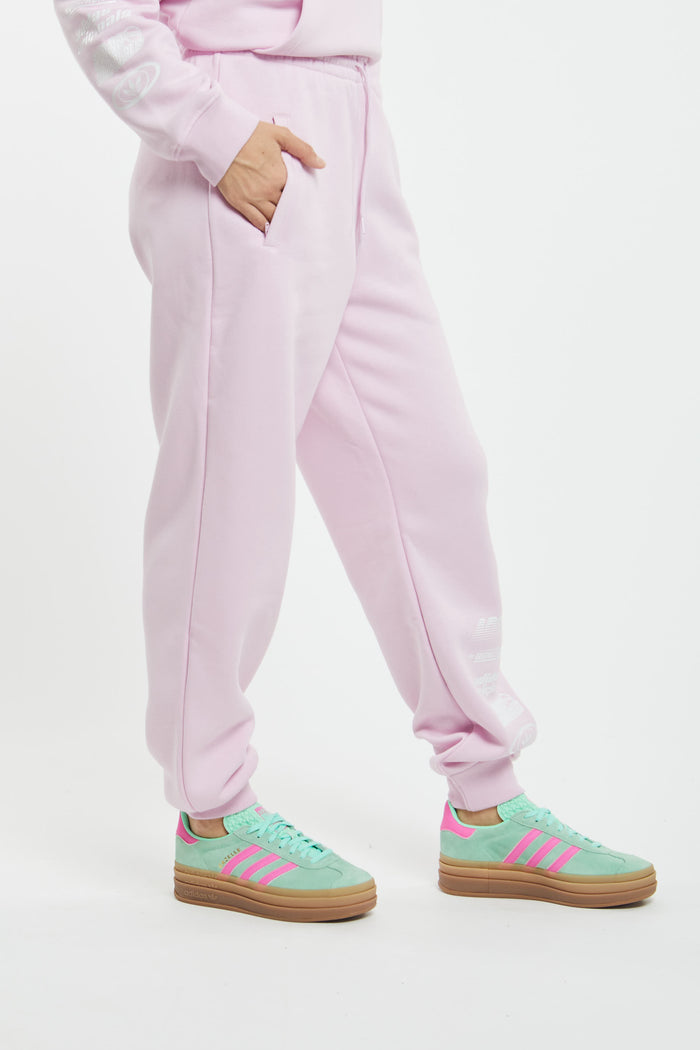 Adidas Originals Cotton/Polyester Recycled Pink Pants-2