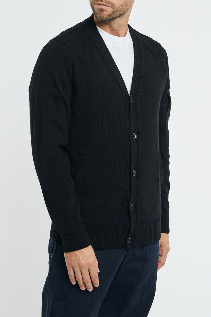 Cardigan black uomo kn250a-005504a999 - 3