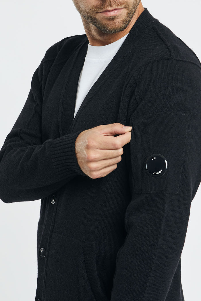 Cardigan black uomo kn250a-005504a999 - 4