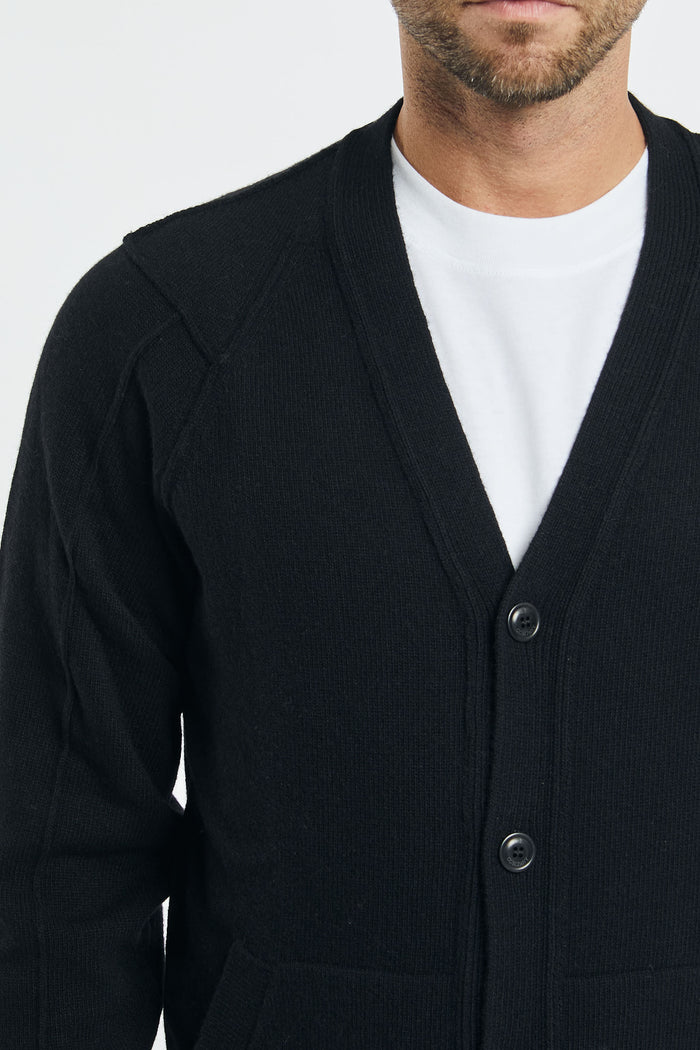 Cardigan black uomo kn250a-005504a999 - 5