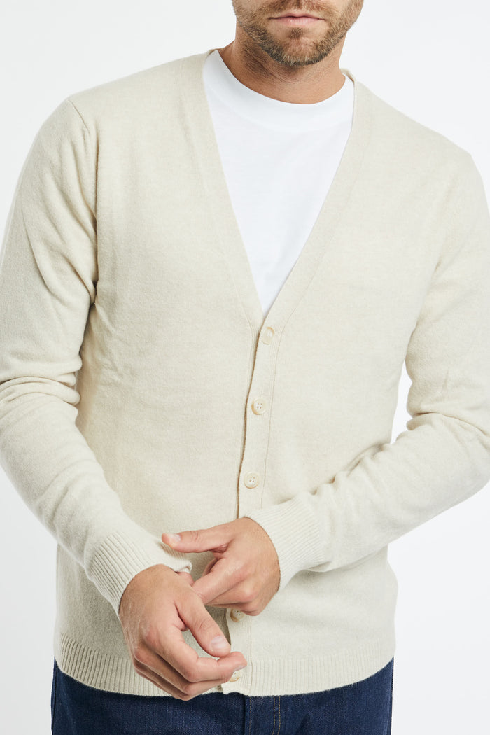 Cardigan pergamena uomo 003132 - 5