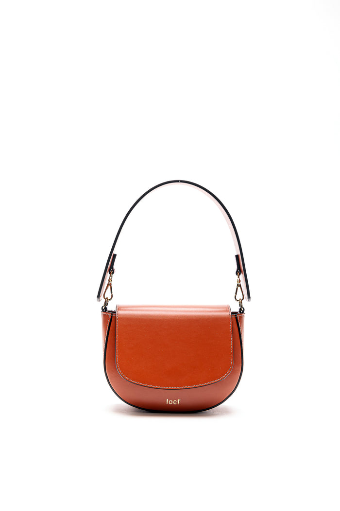 Ioef Ele Mini Leather Bag Coccio