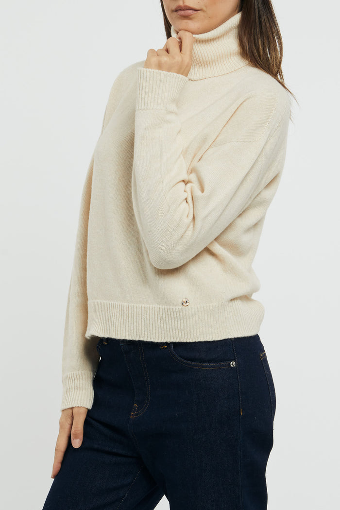 Otto d'Ame Wool/Viscose/Polyamide/Cashmere Blend Sweater Natural-2