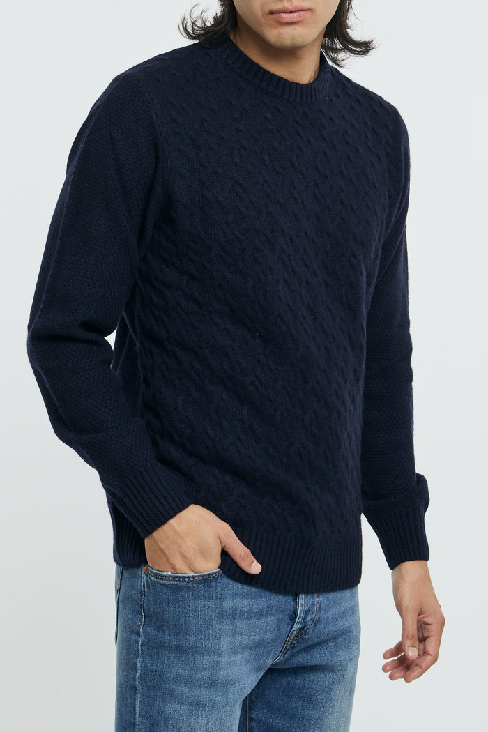 Maglia girocollo a treccia-2