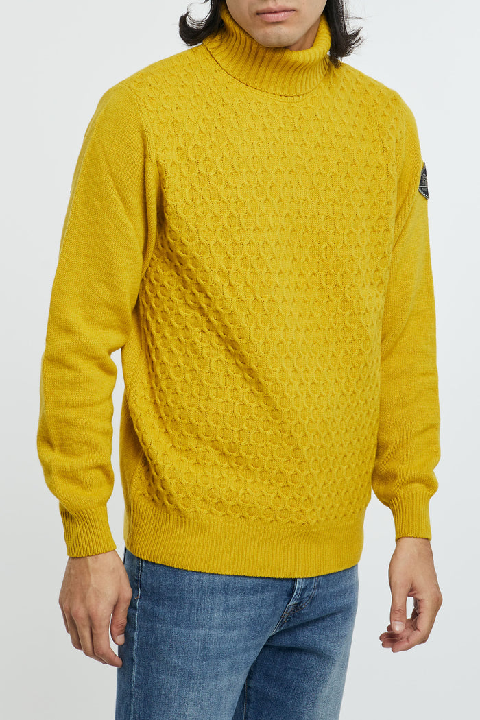 Maglia collo alto punto noce-2