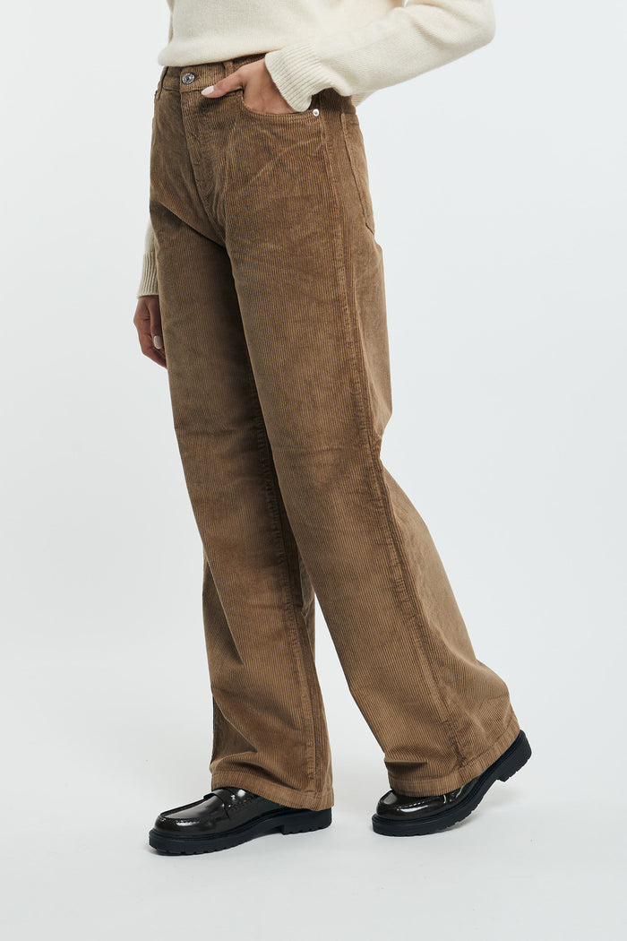 ROY ROGER'S Marta Velvet Trousers in Biscuit-2