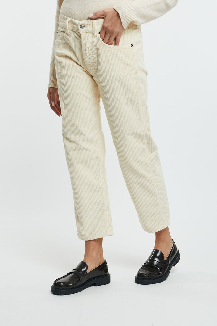 ROY ROGER'S New Oskar Velvet Butter Trousers-2