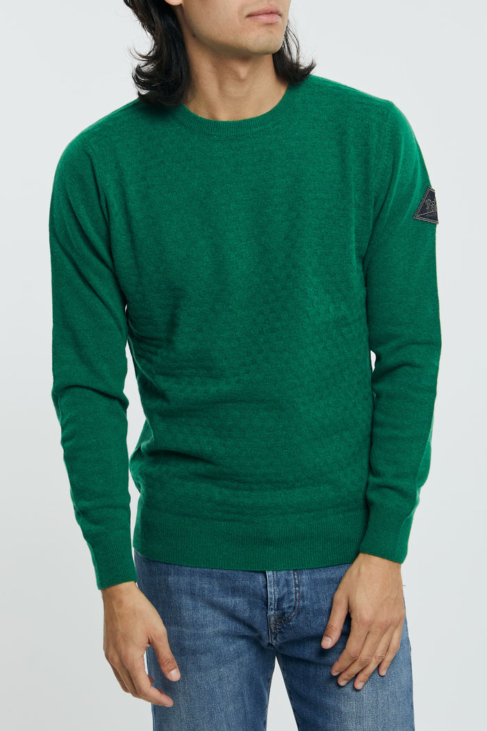 ROY ROGER'S Wool/Viscose/Nylon/Cashmere Crew Neck Sweater Grass