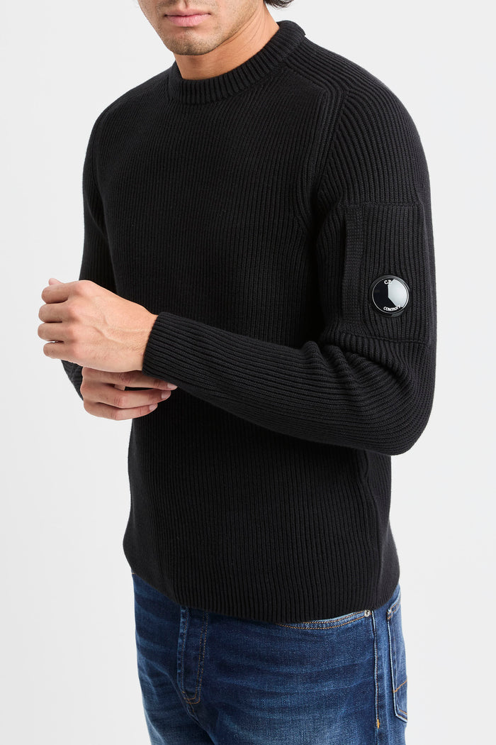 Maglia girocollo a coste