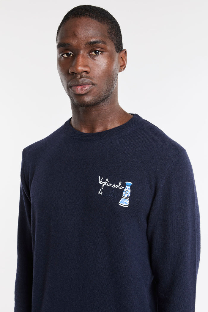 Maglia blu uomo her002400505m61 - 3
