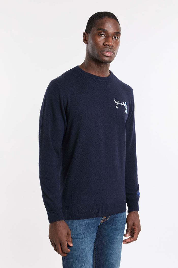 Maglia blu uomo her002400505m61 - 4