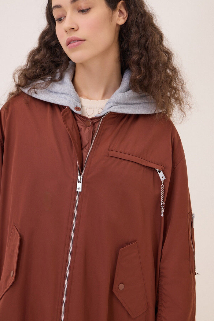 Bomber  donna og6221cuoio - 1