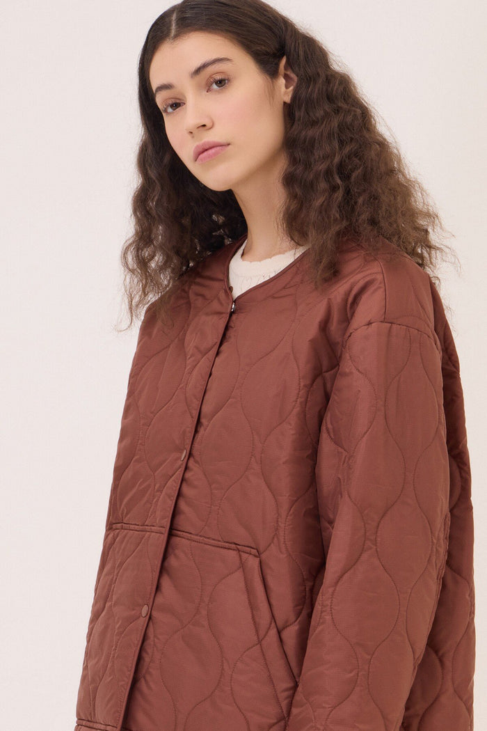 Bomber  donna og6221cuoio - 3