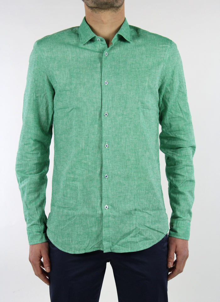 Camicia verde uomo 22328233 - 1