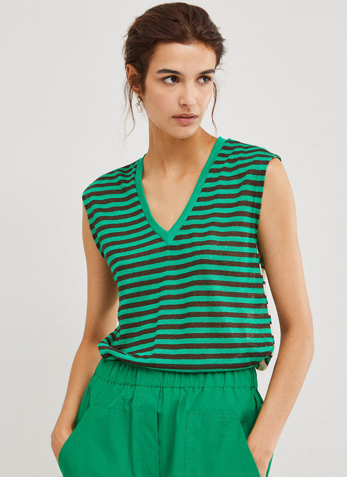 T-shirt verde donna dt8918bandiera - 3