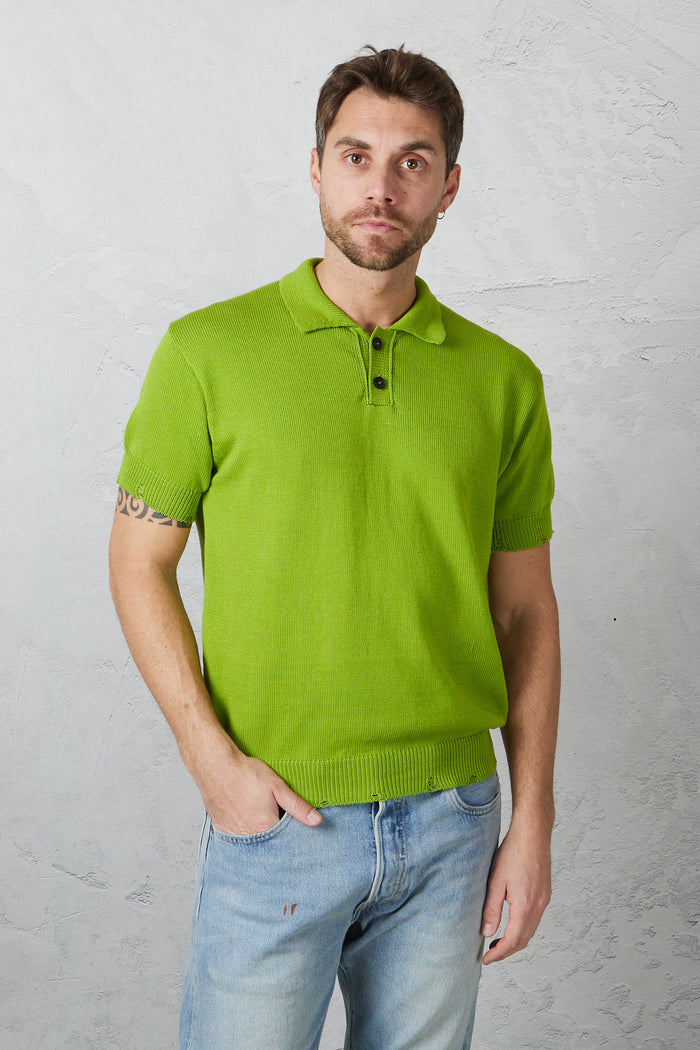 Knitted polo shirt