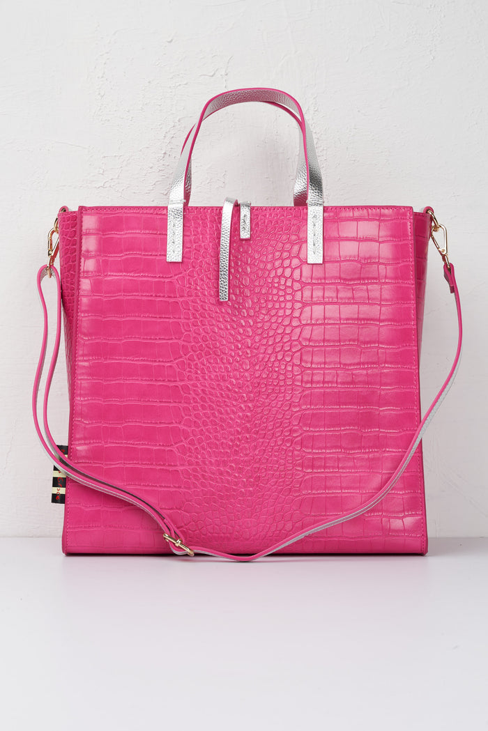 Borsa fucsia/argento donna b808euma486 - 1