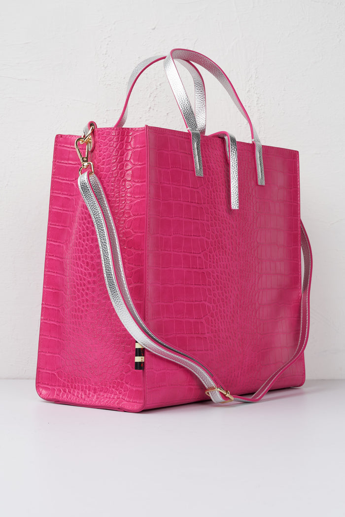 Borsa fucsia/argento donna b808euma486 - 2