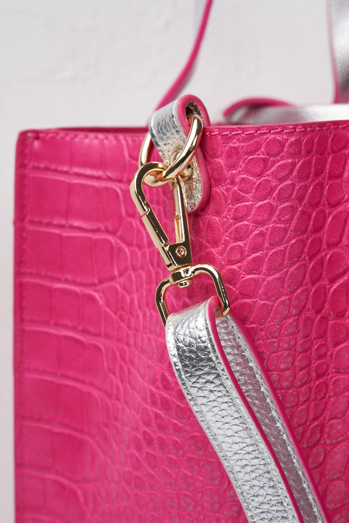 Borsa fucsia/argento donna b808euma486 - 3