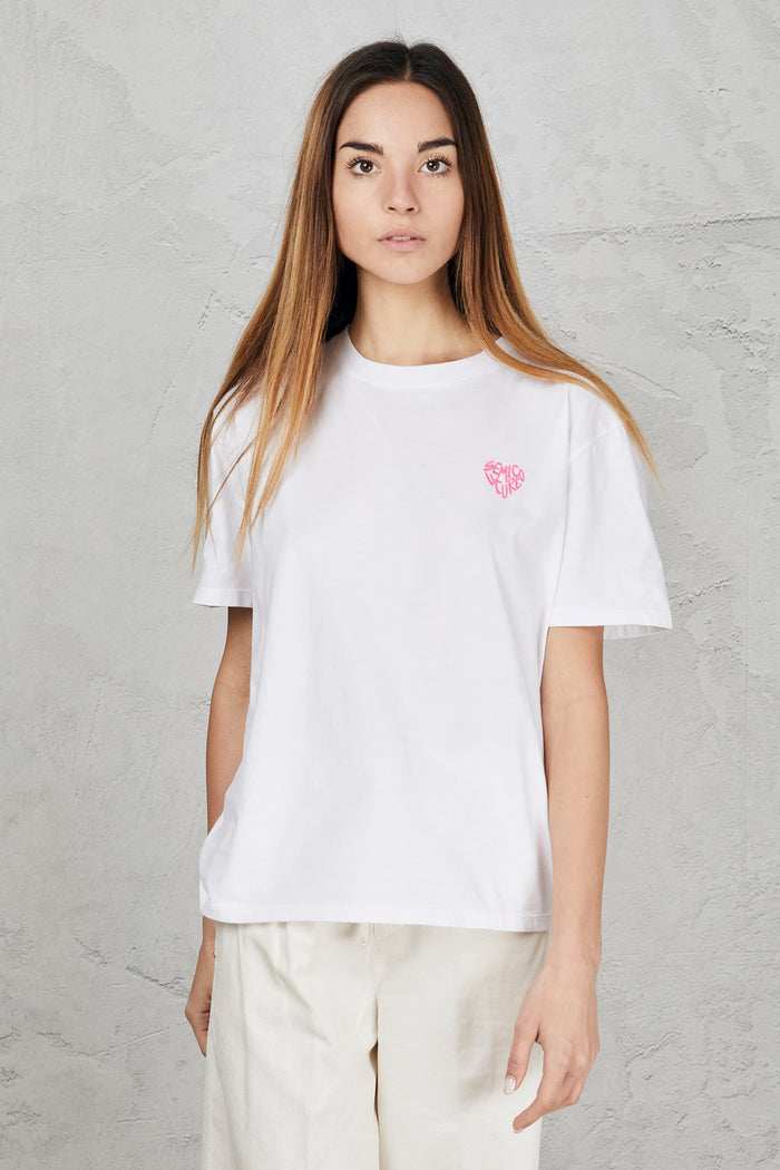 Cotton T-shirt with embroidery