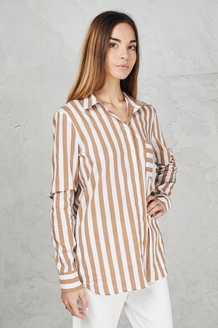 Striped cotton shirt with pocket-2