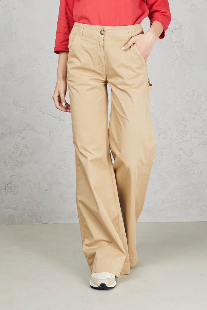 Regular gabardine trousers