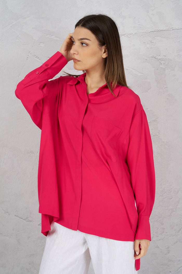 Crepe de chine shirt with kimono sleeves-2