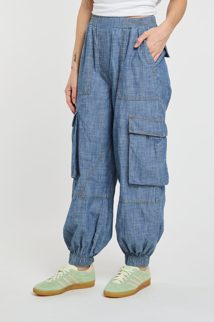 Pantalone chambray donna y14z84-0 - 2