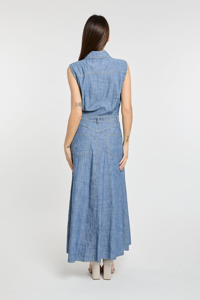 Abito chambray donna y16z84-0 - 8