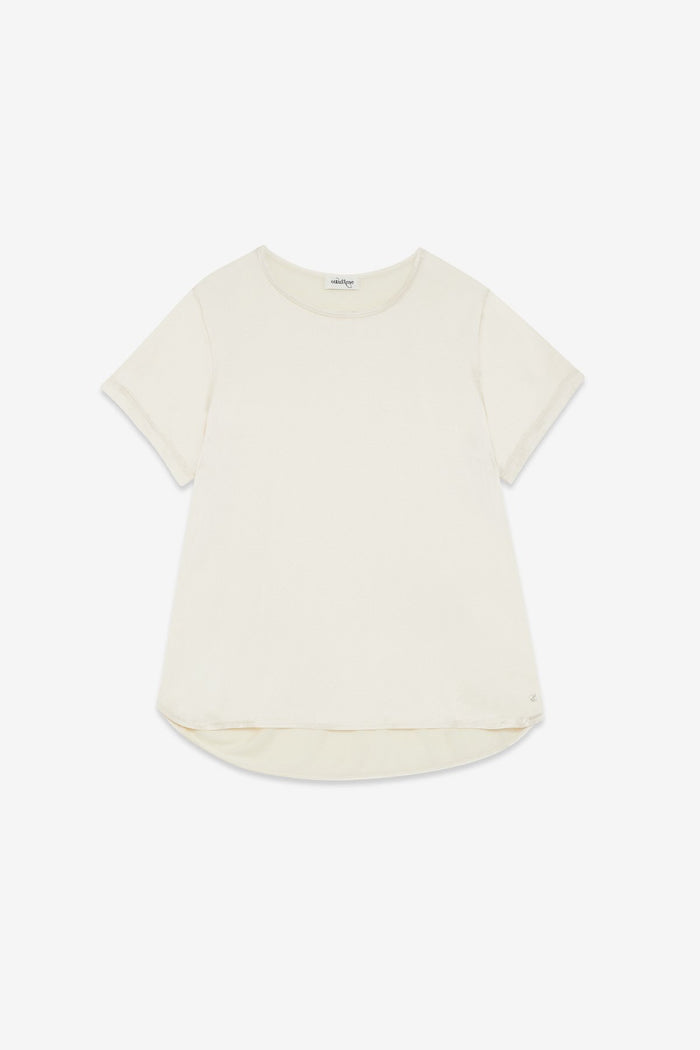 T-shirt in seta e viscosa-2