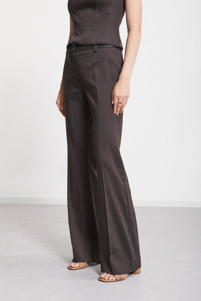 Pantalone palazzo in lino