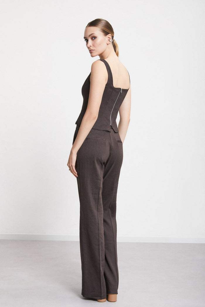 Pantalone  donna dp9812cioccolato - 5