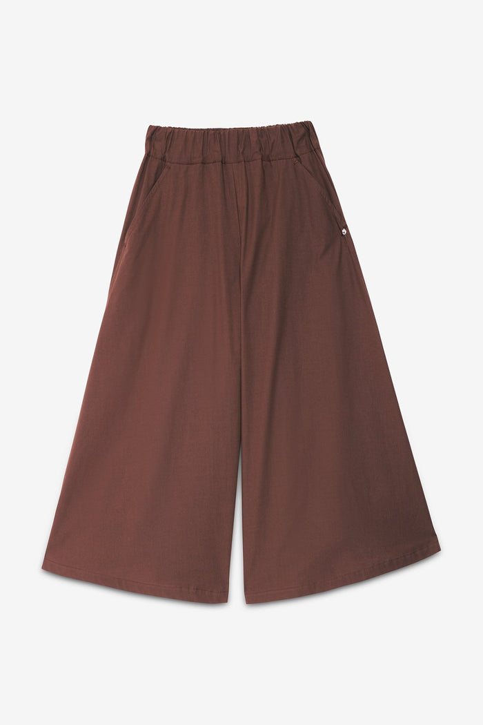 Pantalone culotte in popeline