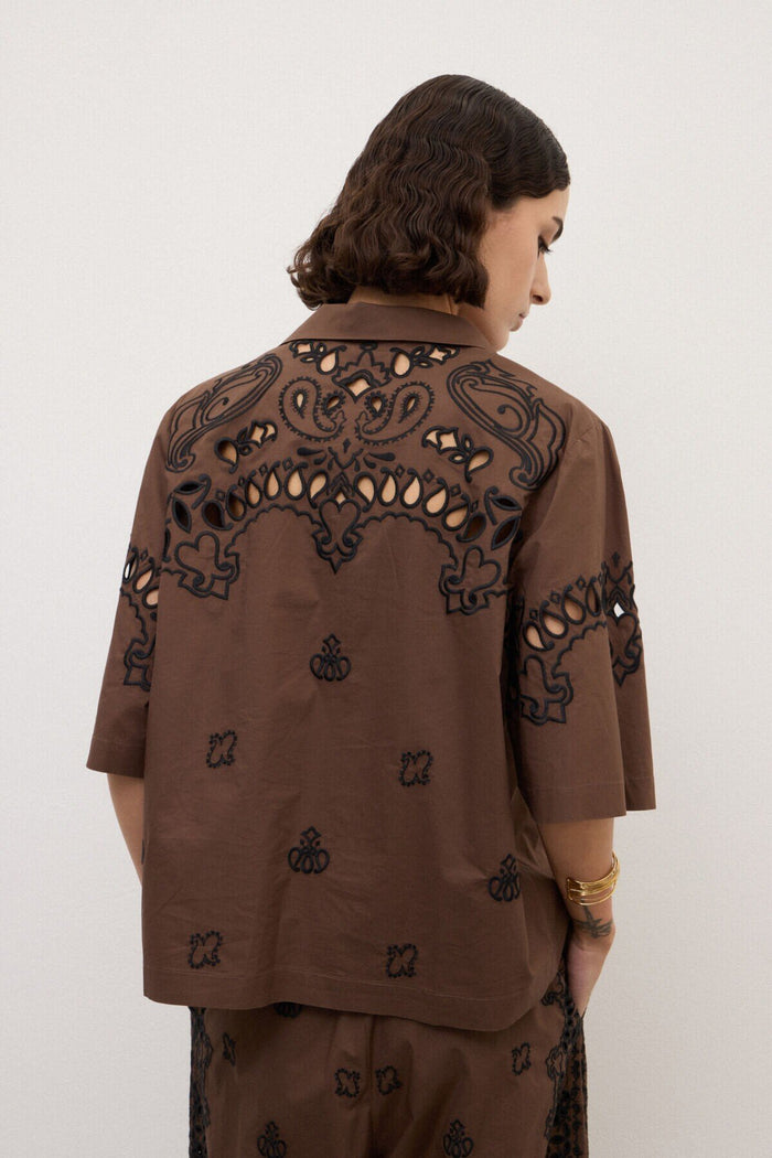 Camicia  donna dc5219cioccolata - 2