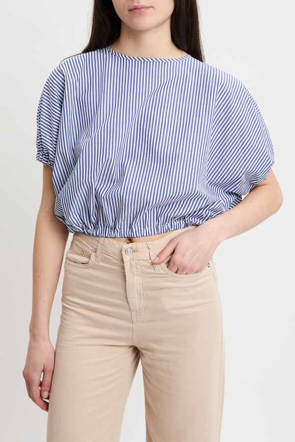 Camicia blue navy/off white woman rnd90277cq460124c0138
