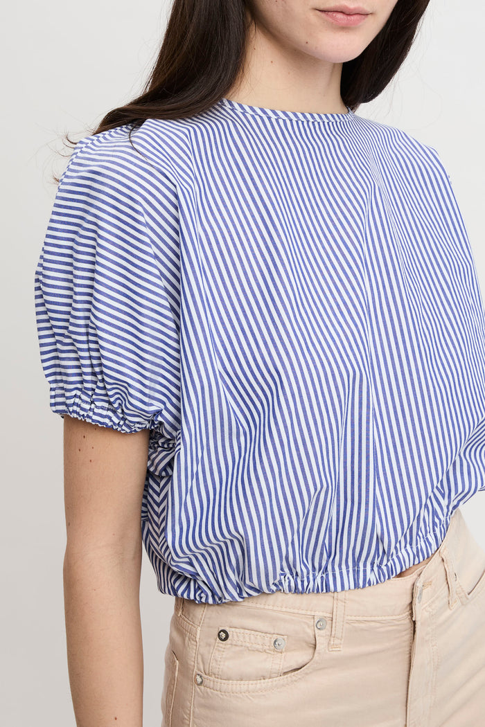 Camicia blue navy/off white donna rnd90277cq460124c0138 - 4
