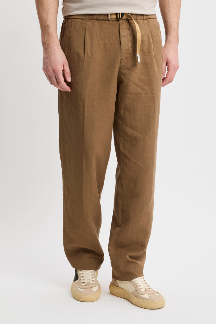 Pantalone in misto lino con pinces-2