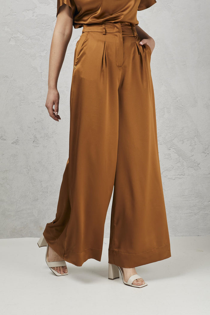 Satin palazzo trousers-2