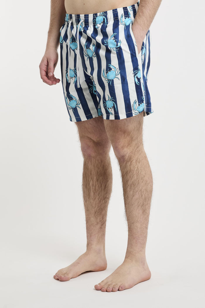 Costume a righe con stampa granchi-2