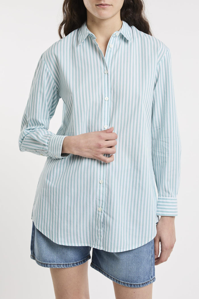 Camicia bianco/verde donna 03865h53 - 1