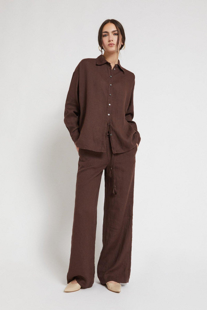 Camicia  donna dc5107cioccolato - 4