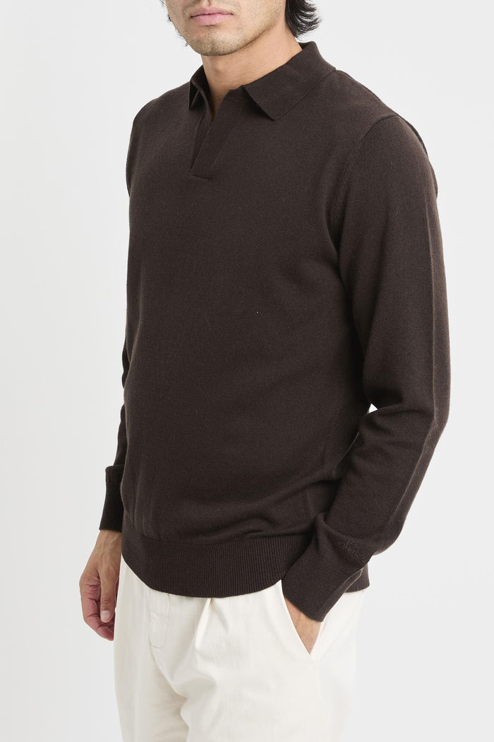 Polo dark brown uomo cov000818h - 3