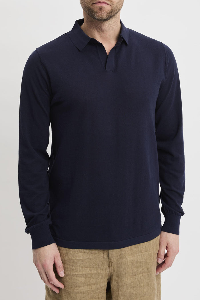 Polo blue navy uomo slo000361 - 3